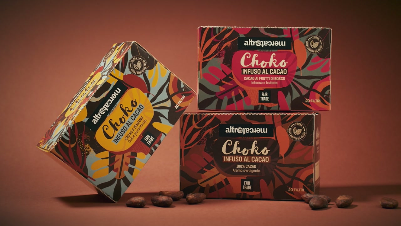 Infusi al cacao nel film di prodotto Altromercato